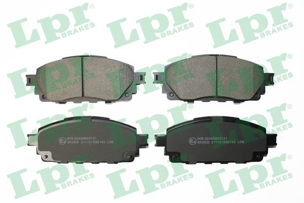 Jeu de 4 plaquettes de frein avant LPR 05P2143 - OtoParts.ma