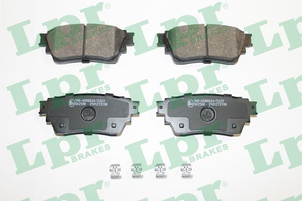 Jeu de 4 plaquettes de frein arrière LPR 05P2180 - OtoParts.ma