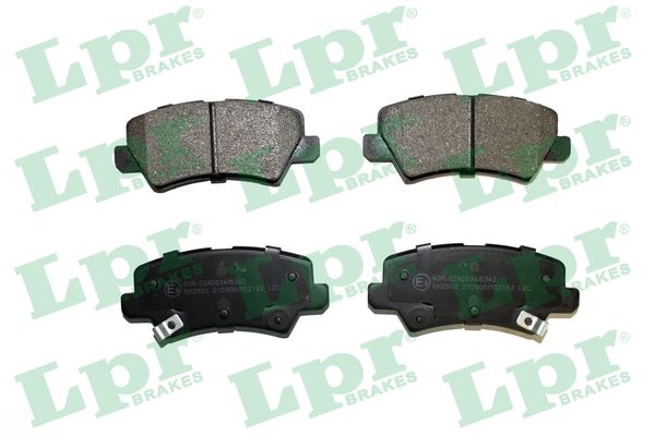 Jeu de 4 plaquettes de frein avant LPR 05P2182 - OtoParts.ma