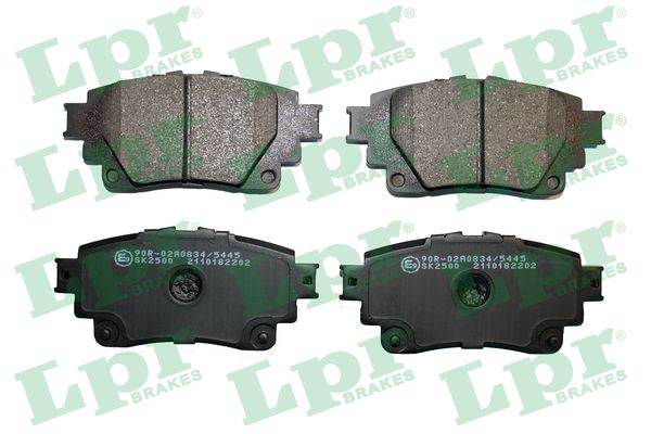 Jeu de 4 plaquettes de frein arrière LPR 05P2202 - OtoParts.ma