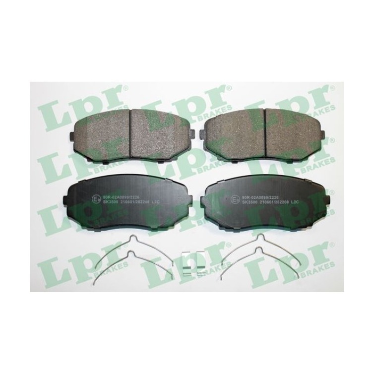 Jeu de 4 plaquettes de frein avant LPR 05P2208 - OtoParts.ma