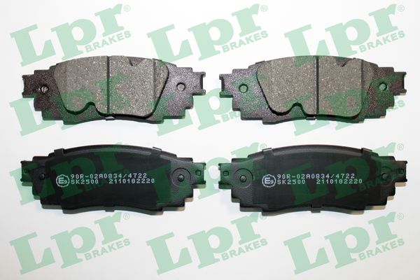 Jeu de 4 plaquettes de frein avant LPR 05P2220 - OtoParts.ma