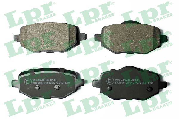 Jeu de 4 plaquettes de frein arrière LPR 05P2240 - OtoParts.ma