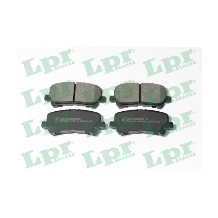 Jeu de 4 plaquettes de frein arrière LPR 05P2242 - OtoParts.ma