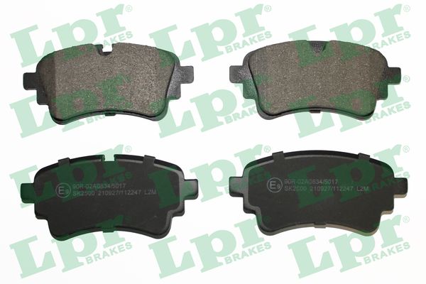 Jeu de 4 plaquettes de frein arrière LPR 05P2247 - OtoParts.ma