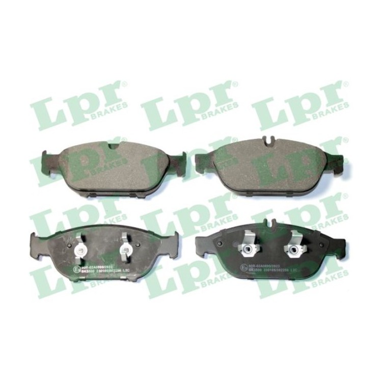 Jeu de 4 plaquettes de frein avant LPR 05P2256 - OtoParts.ma