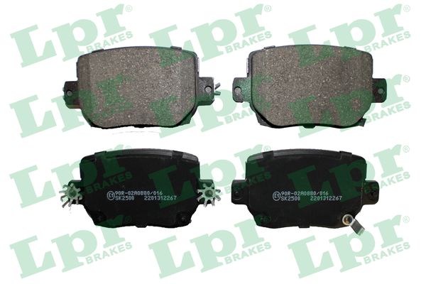 Jeu de 4 plaquettes de frein arrière LPR 05P2267 - OtoParts.ma