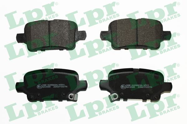 Jeu de 4 plaquettes de frein arrière LPR 05P2276 - OtoParts.ma