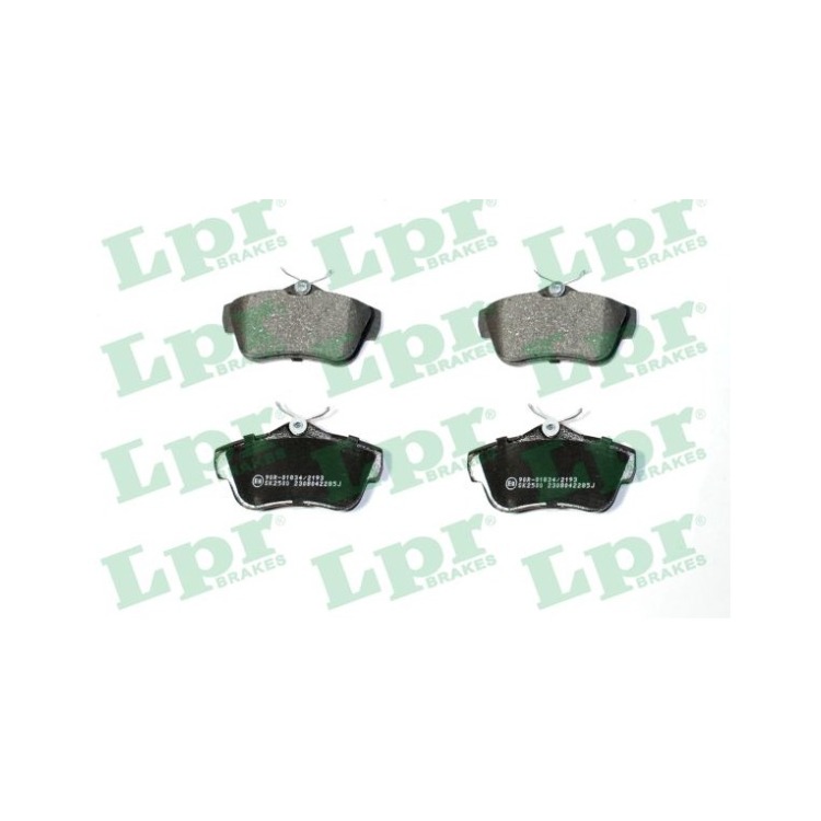 Jeu de 4 plaquettes de frein arrière LPR 05P2285 - OtoParts.ma
