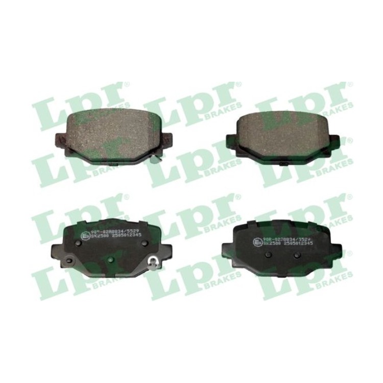 Jeu de 4 plaquettes de frein arrière LPR 05P2345 - OtoParts.ma