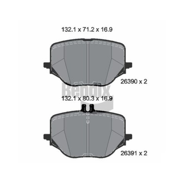 Jeu de 4 plaquettes de frein avant LPR 05P2353 - OtoParts.ma