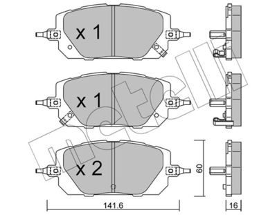 Jeu de 4 plaquettes de frein avant LPR 05P2379 - OtoParts.ma