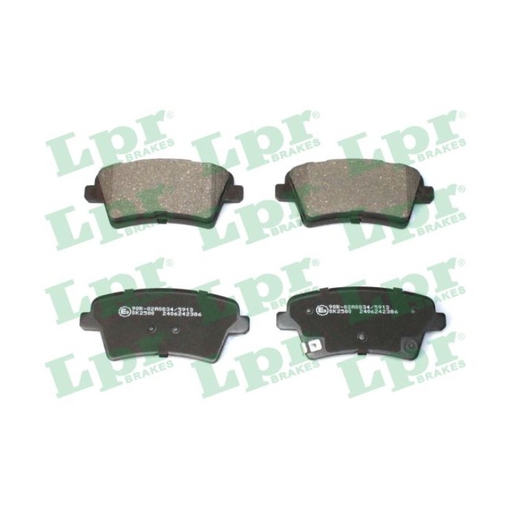 Jeu de 4 plaquettes de frein arrière LPR 05P2386 - OtoParts.ma