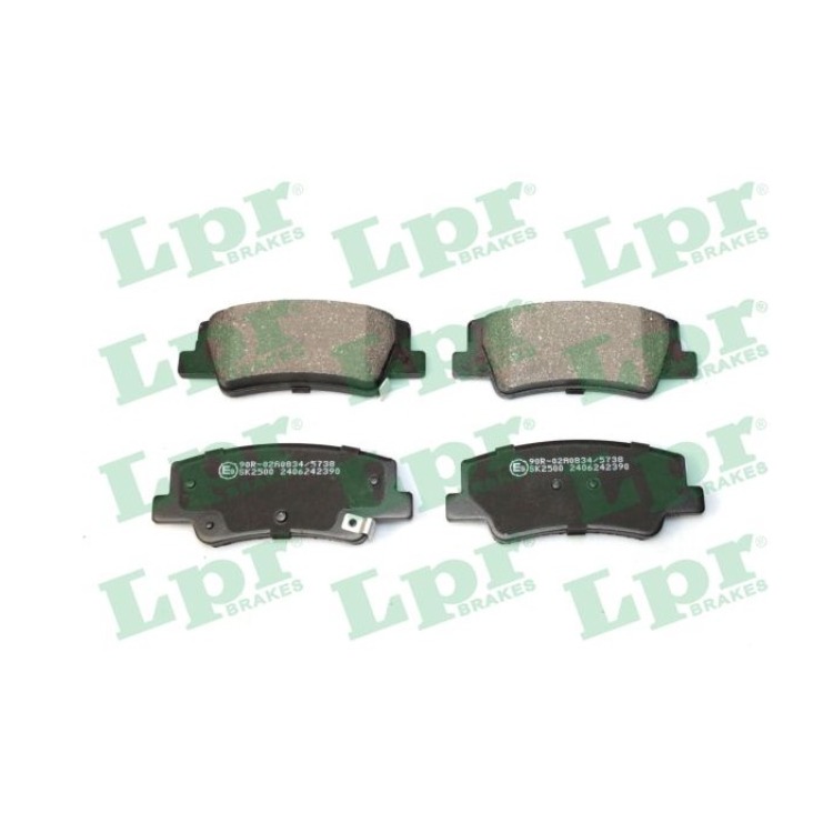 Jeu de 4 plaquettes de frein arrière LPR 05P2390 - OtoParts.ma