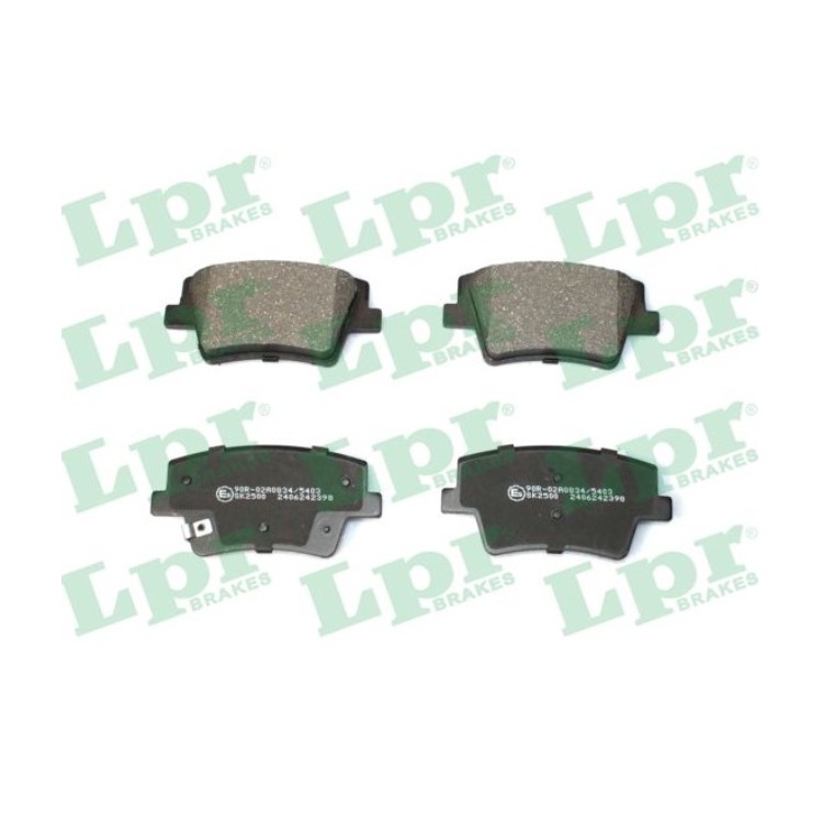 Jeu de 4 plaquettes de frein arrière LPR 05P2398 - OtoParts.ma