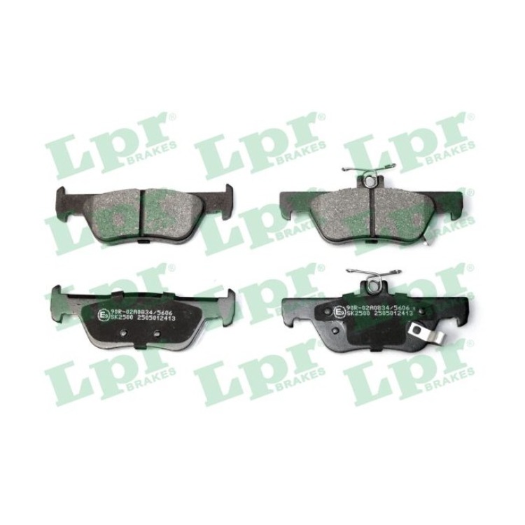 Jeu de 4 plaquettes de frein arrière LPR 05P2413 - OtoParts.ma