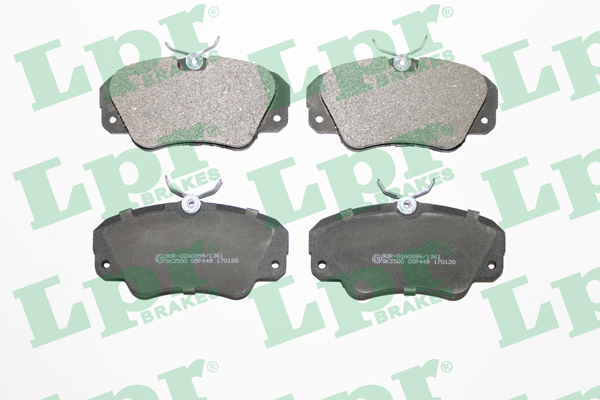 Jeu de 4 plaquettes de frein avant LPR 05P449 - OtoParts.ma