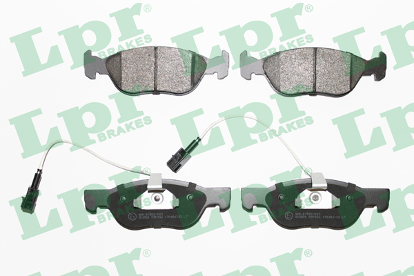 Jeu de 4 plaquettes de frein avant LPR 05P496 - OtoParts.ma