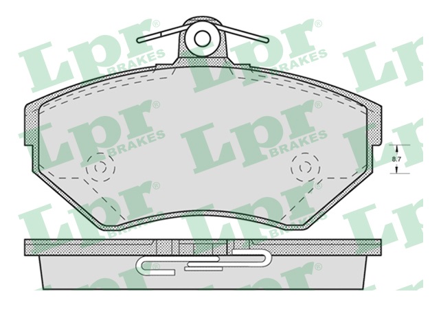 Jeu de 4 plaquettes de frein avant LPR 05P718 - OtoParts.ma