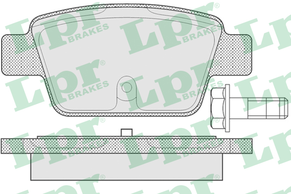 Jeu de 4 plaquettes de frein arrière LPR 05P780 - OtoParts.ma