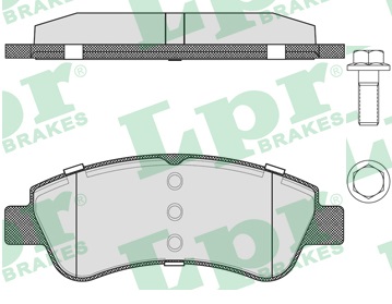 Jeu de 4 plaquettes de frein avant LPR 05P789 - OtoParts.ma
