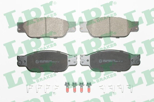 Jeu de 4 plaquettes de frein avant LPR 05P843 - OtoParts.ma