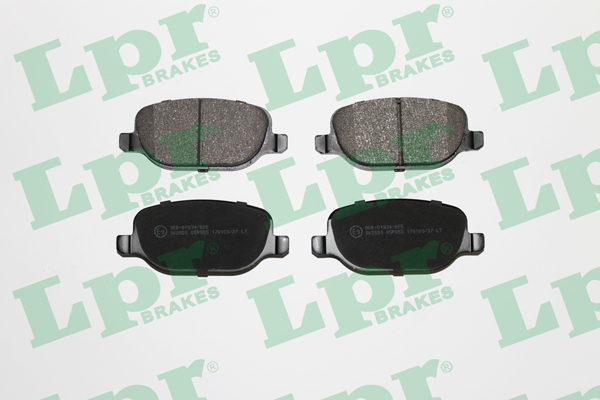 Jeu de 4 plaquettes de frein arrière LPR 05P855 - OtoParts.ma