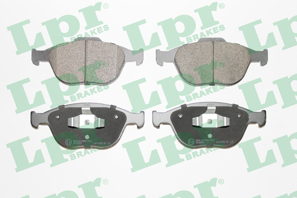 Jeu de 4 plaquettes de frein arrière LPR 05P913 - OtoParts.ma