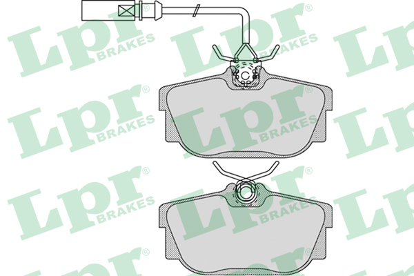 Jeu de 4 plaquettes de frein arrière LPR 05P974 - OtoParts.ma
